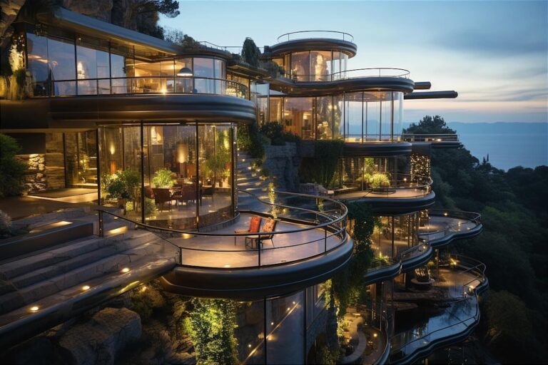 Architectural Fusion of Frank Lloyd Wright's Legacy and French Riviera Splendor