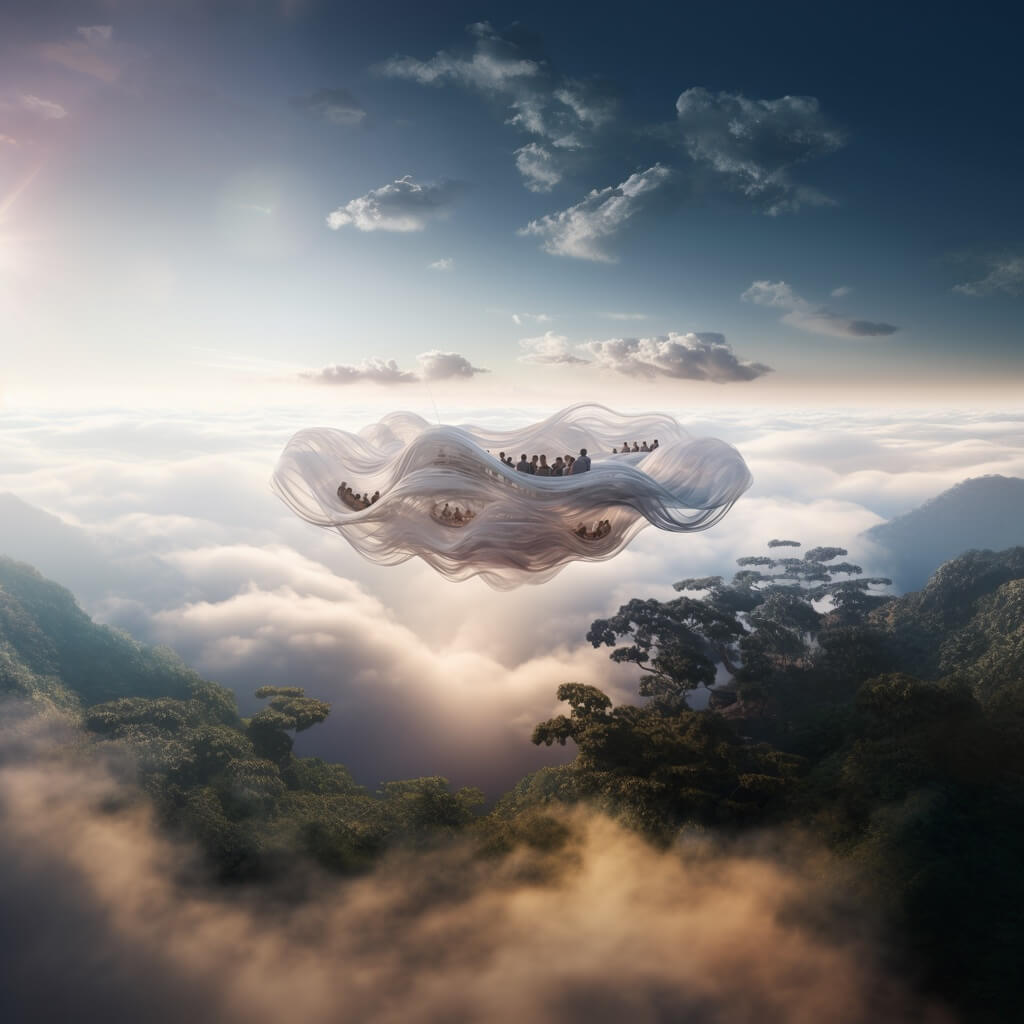 Cloudscape: Redefining Skies Through Futuristic AI Architecture