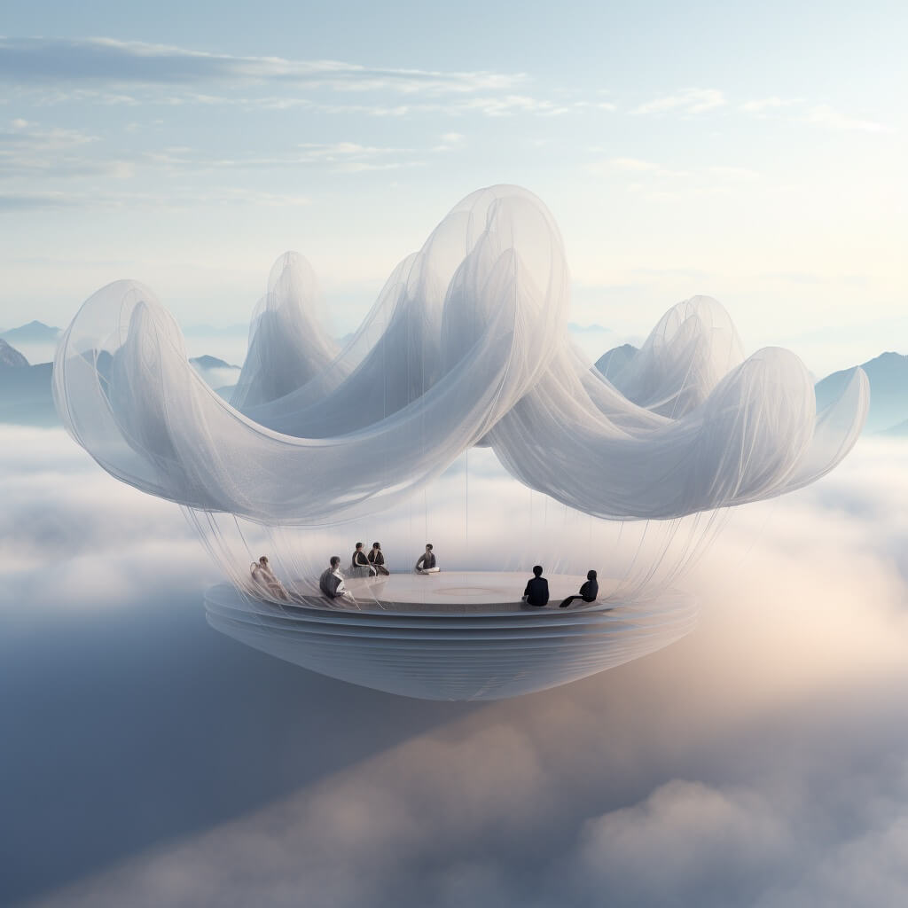 Cloudscape: Redefining Skies Through Futuristic AI Architecture
