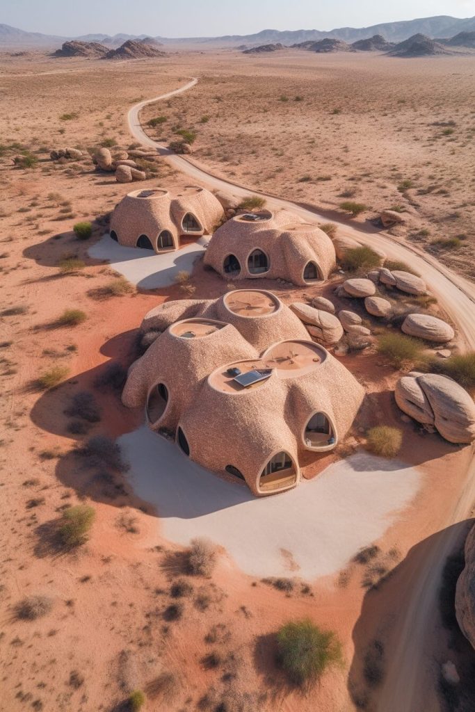 Earth BnB - A Biomorphic Oasis in the Arabian Desert