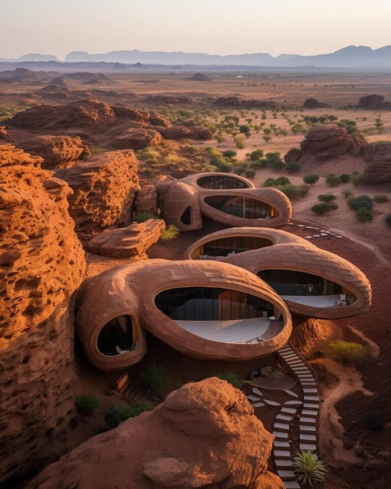 Earth BnB - A Biomorphic Oasis in the Arabian Desert