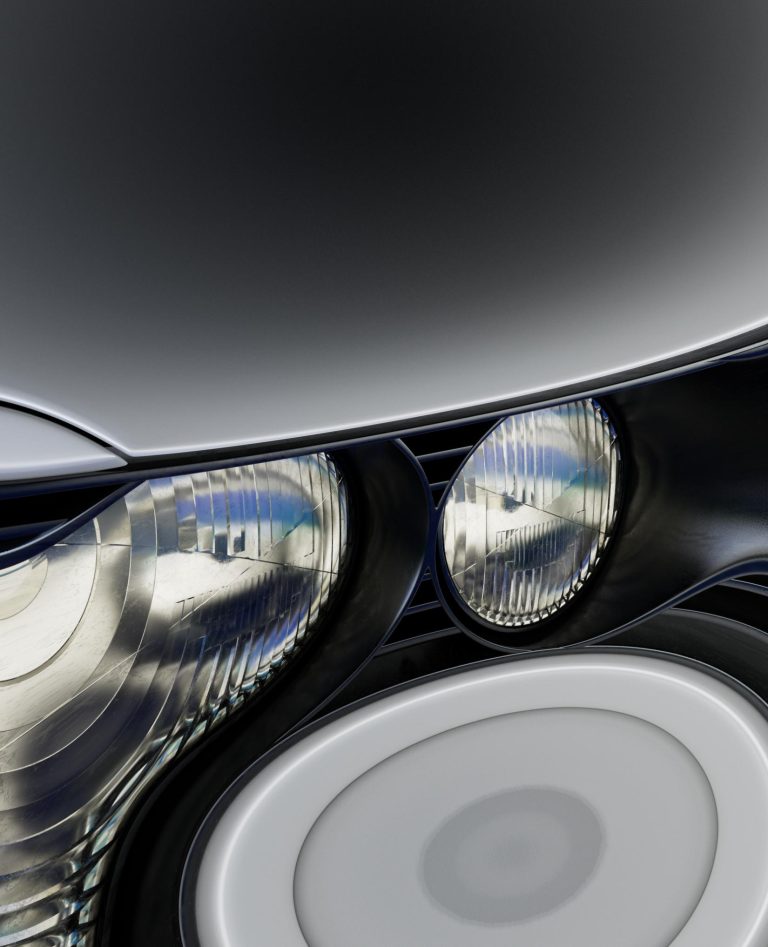 Navigating Shapes and Perspectives in Nikolas Ardeley Captivating Visuals Close-up of modern automotive headlights and sleek design elements at Visual Atelier 8.