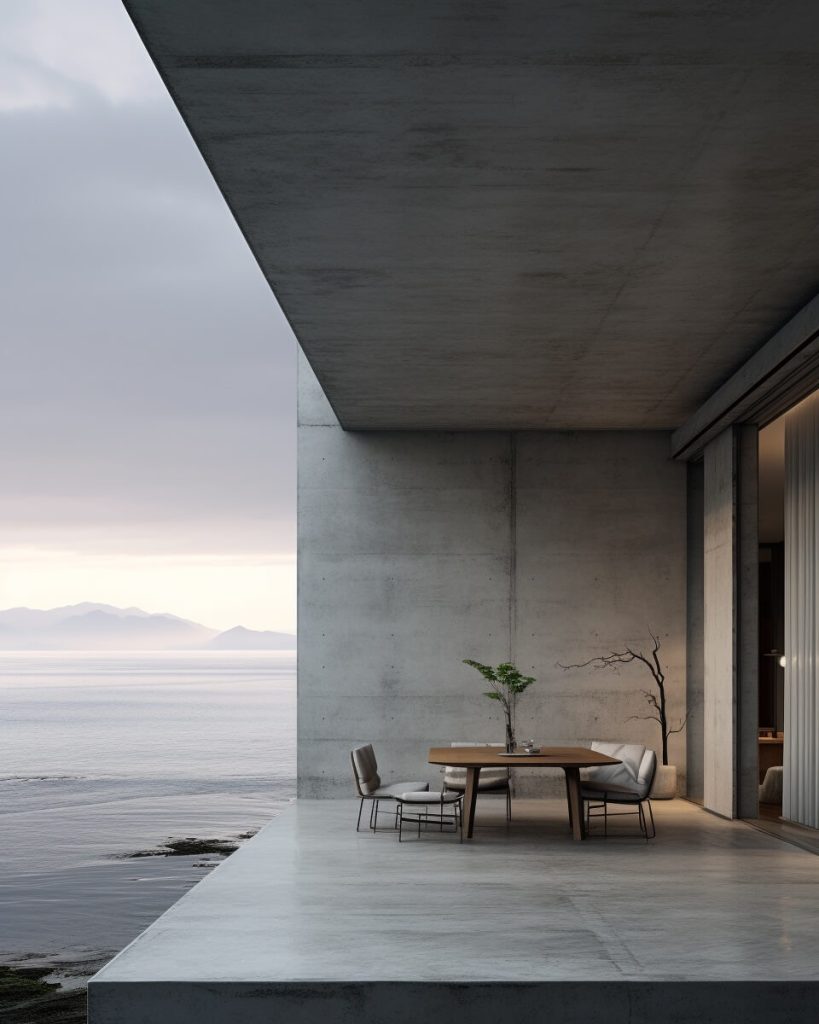A Concrete Ode to Minimalist Majesty on Iceland's Untamed Shores with Oceanic Solitude