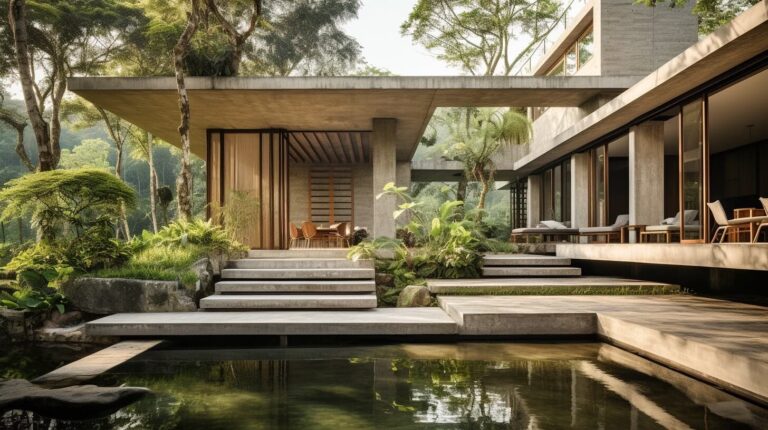 Sylvan Serenity Residence in Vietnam beautifully blends modern living with the embrace of nature
