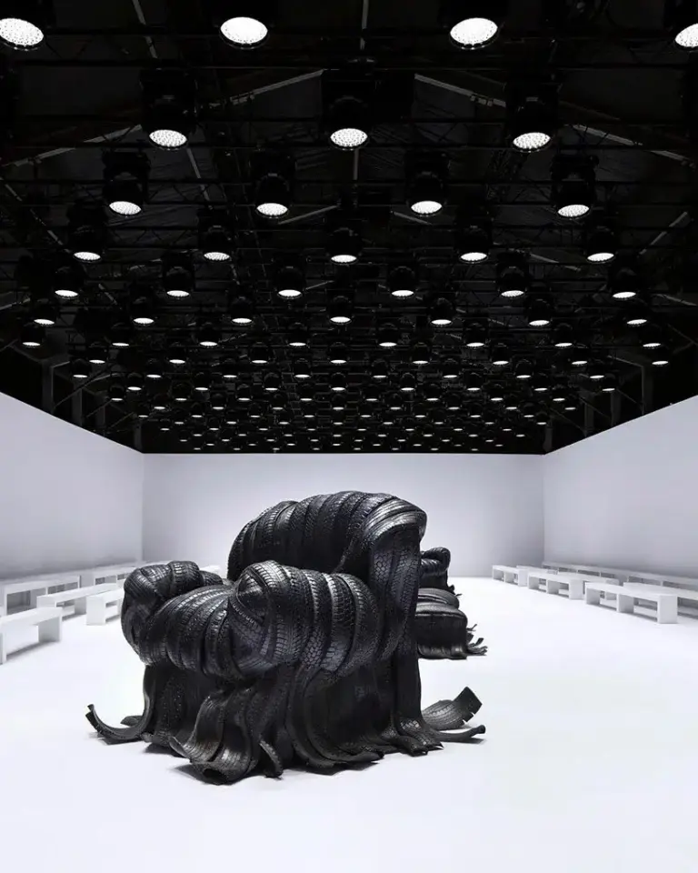 Villu Jaanisoo's Tire Sculptures Steal the Spotlight at Acne Studios FW24 Showcase
