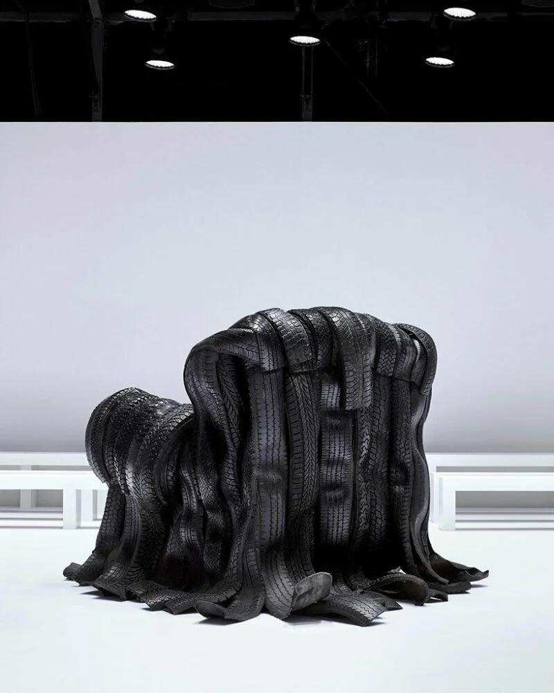 Villu Jaanisoo's Tire Sculptures Steal the Spotlight at Acne Studios FW24 Showcase