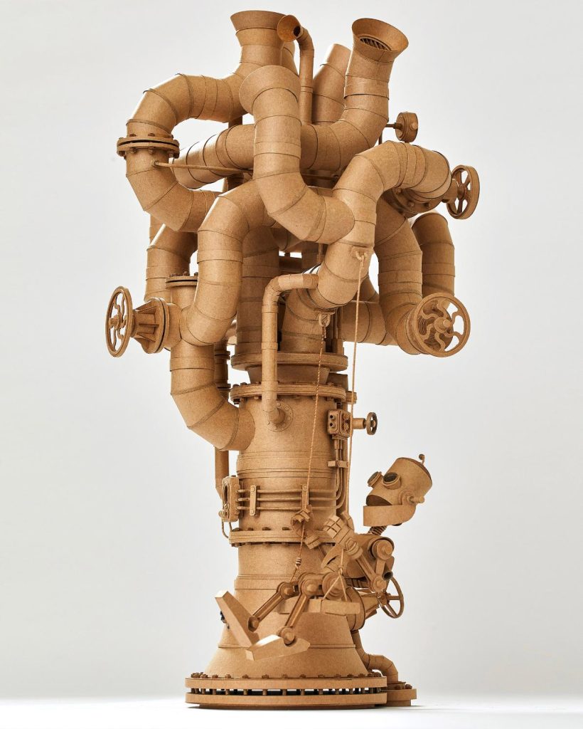 Greg Olijnyk is Unfolding Fantasies with Whimsical Cardboard Sculptures