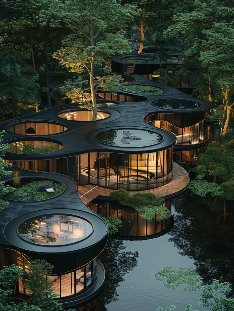 The Golestan Oasis climate-responsive undulating residence by Delora Design