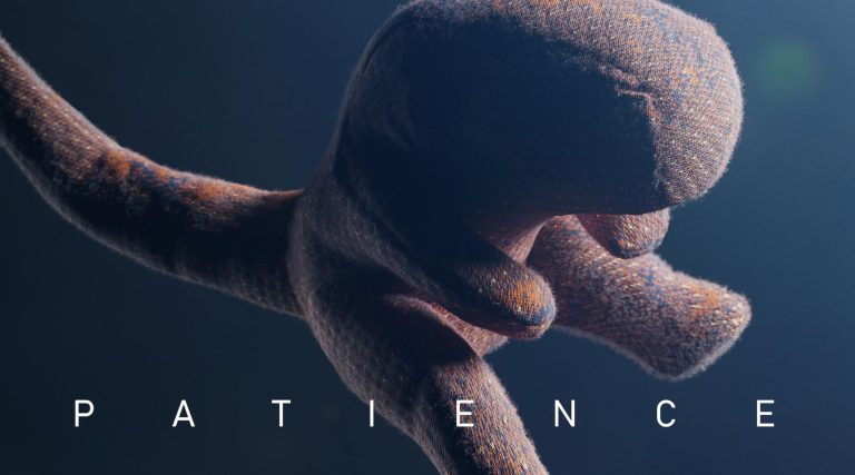 BYBORRE and Optical Arts' Poetic Tribute to Timeless Virtues in "Patience" Flexible fabric hand reaching out with patience, emphasizing resilience and perseverance in challenging times.