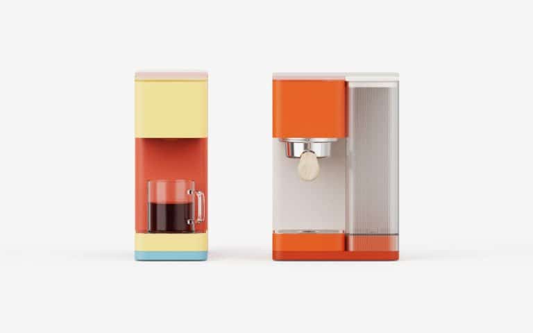 FOOD Coffee Machine Series: A Fusion of Modern Style and Functionality Colorful retro coffee machines with modern design, perfect for stylish kitchens.