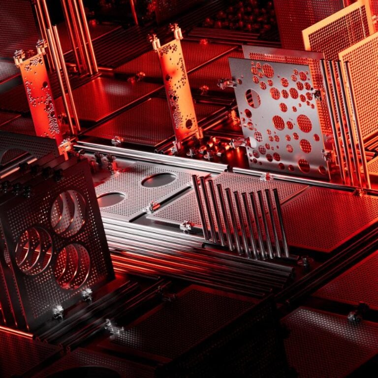 Sylvain Gaussens "Dreamers" a creative intersection of dreams and reality Aluminum electronic device metal panels with perforated design and intricate assembly.