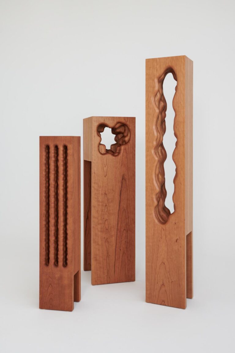 Inner Beauty series by Anne Brandhøj celebrates the hidden beauty of Wood Intricate wooden sculpture with abstract carved designs for modern art decor.