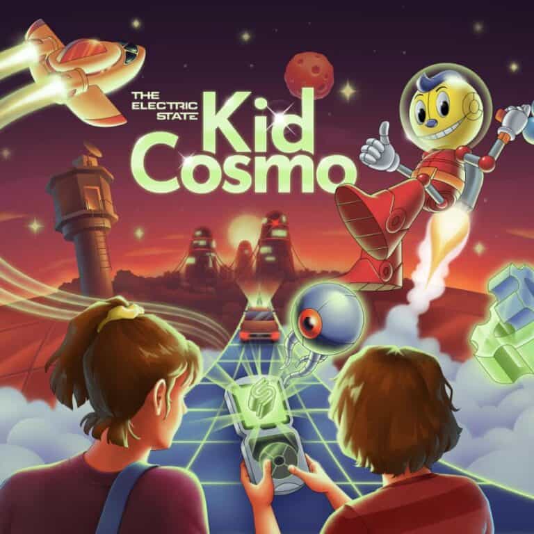 BUCK Games blending captivating art and interactive storytelling Kid cosmo space adventure cartoon vibrant futuristic scenery 2D animation.