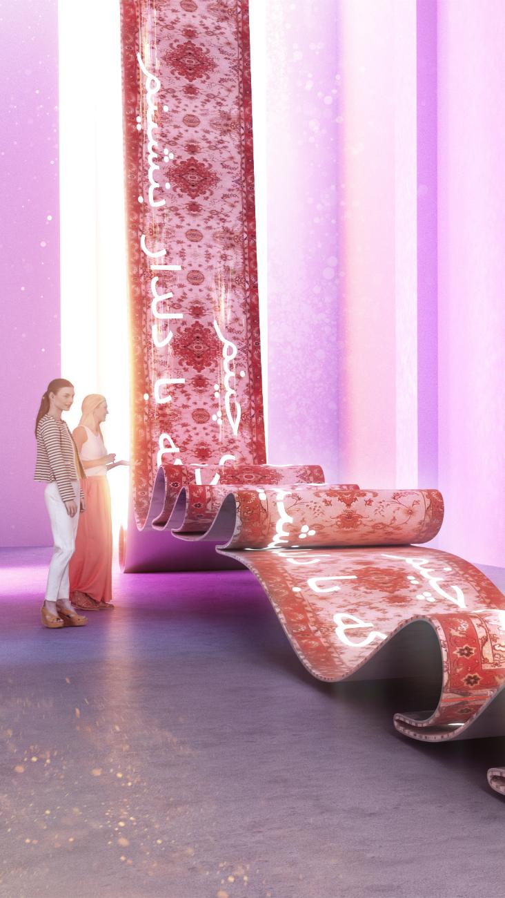 Sahrai Milano’s immersive rug exhibition during Milano Design Week