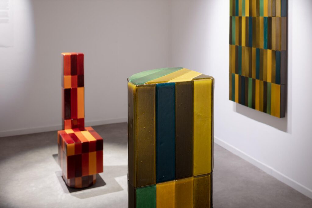 Stools and benches were among the seating designs on show