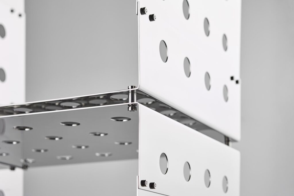 Minimalist storage design with custom hardware
