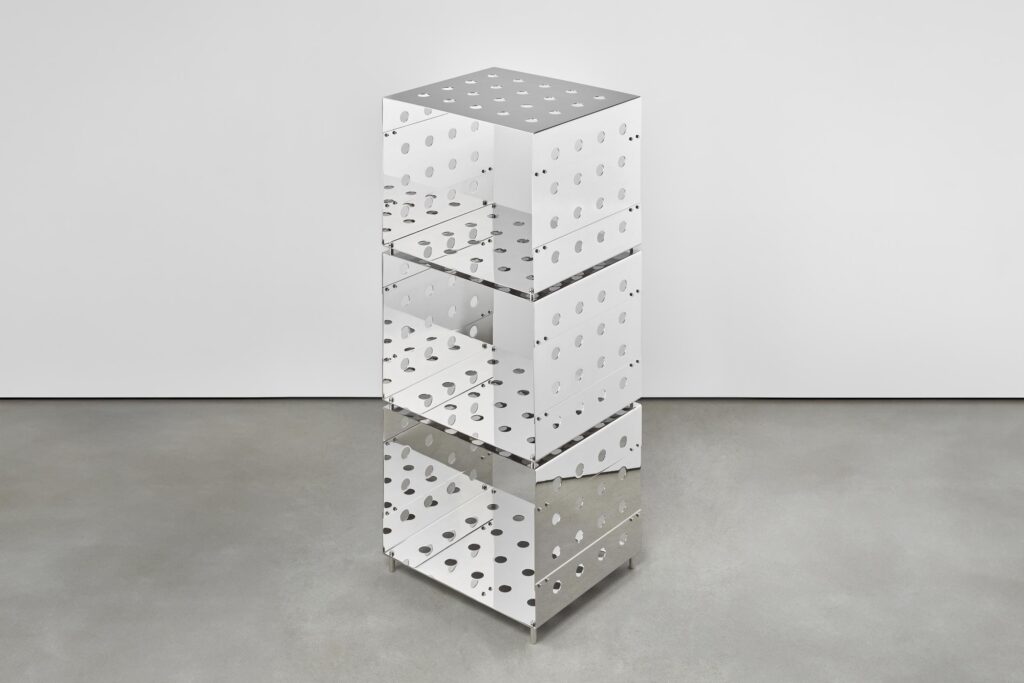 Circles furniture piece featuring perforated design