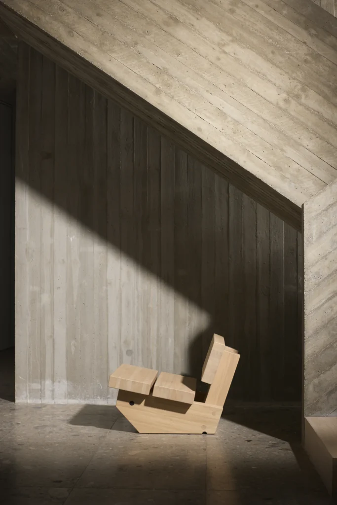 Adjustable wooden lounge chair chll designed by Filip Tack