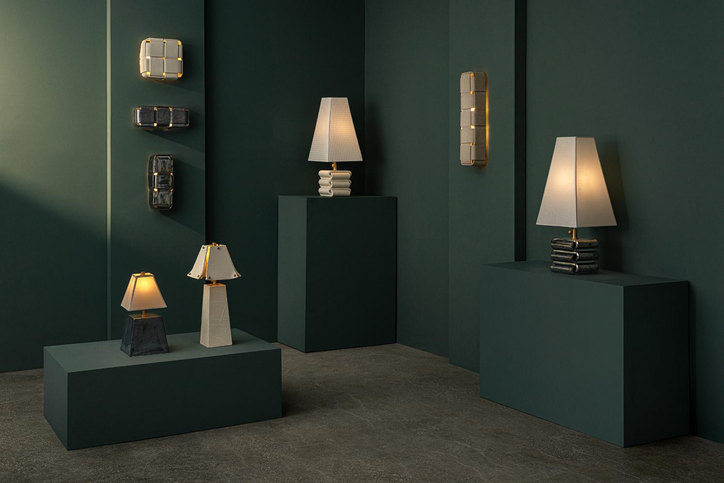 Elegant modern table lamps display at Visual Atelier 8, showcasing stylish lighting and home decor inspiration.