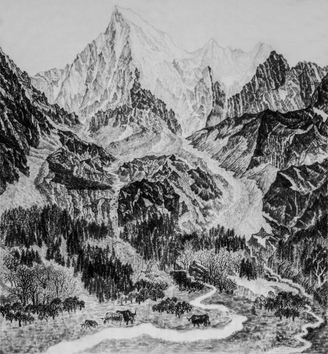 Yu Mengmeng contemporary ink landscapes reinterpret Chinese painting