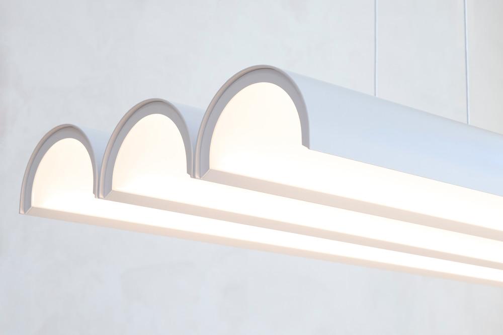 Detail of Pola aluminum frame showing precise craftsmanship and smooth finish