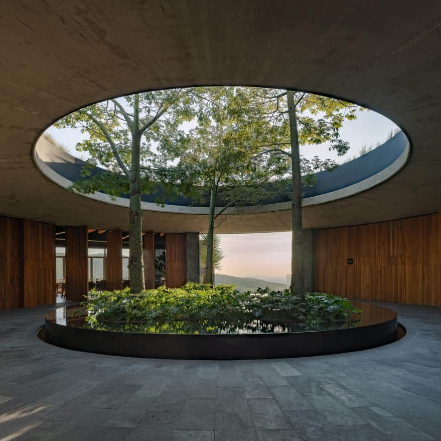 Exterior view of La Pedrera Clubhouse in Atlixco by Taller Ezequiel Aguilar