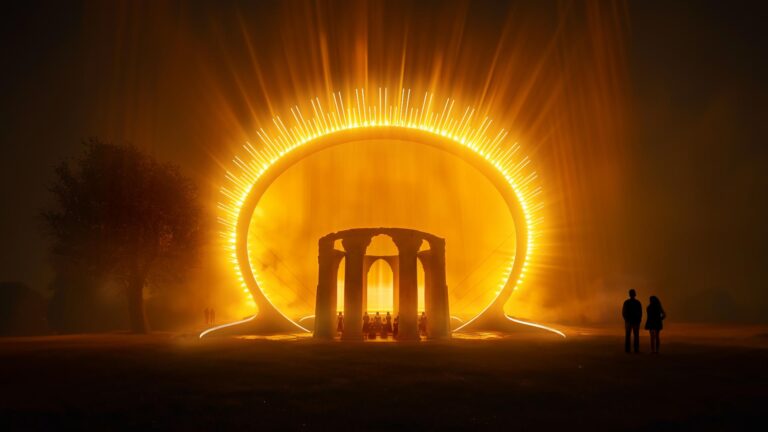 Aureola installation creates a luminous sanctuary above historic chapel