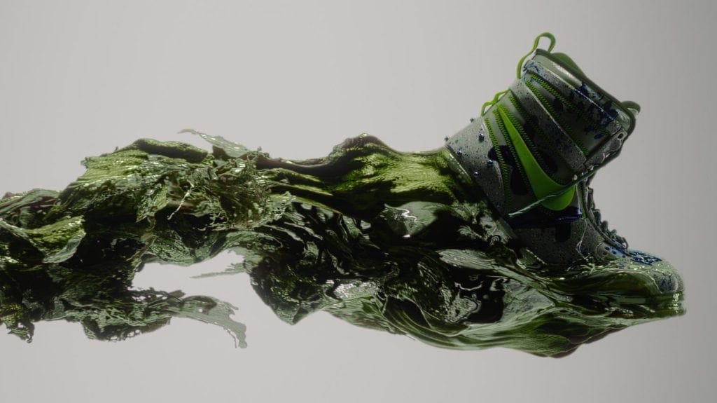 3D sneaker model sculpted by Janos Nyujto in ZBrush