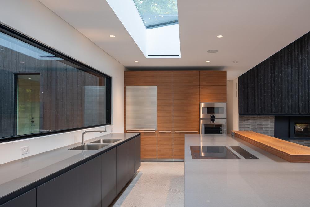 Contemporary kitchen with open layout natural light