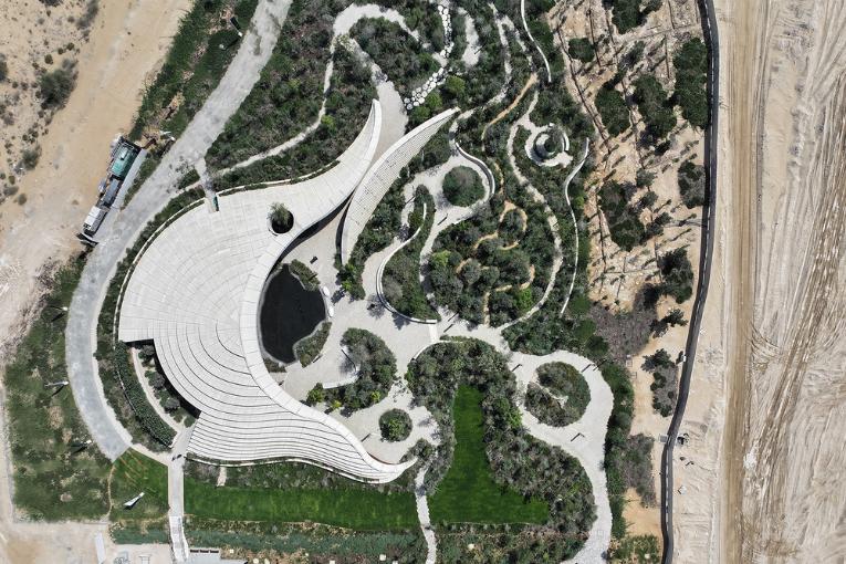 aoe designs sustainable Ghaf Woods Experience Centre in Dubai -