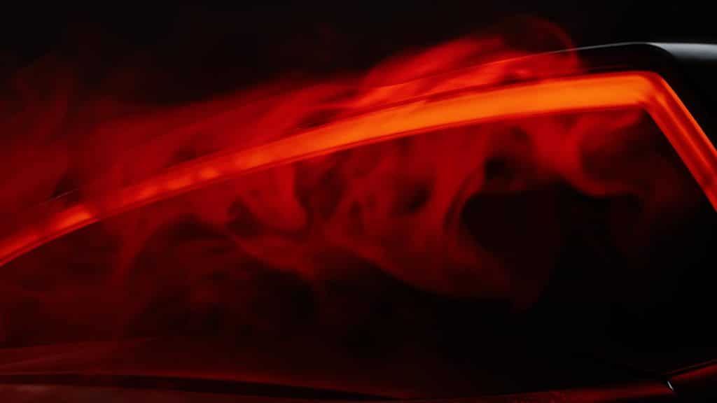Capsule detail shot featuring integrated lighting system illuminated in frame