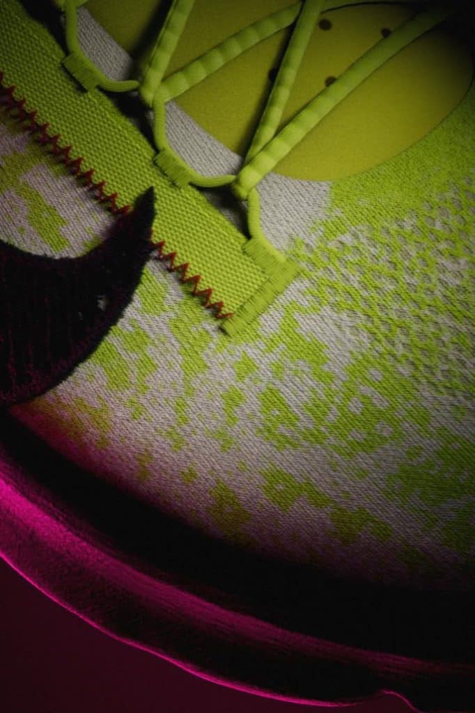 Detailed Flyknit texture rendered in macro view for Nike SuperRep Go 3 Flyknit film