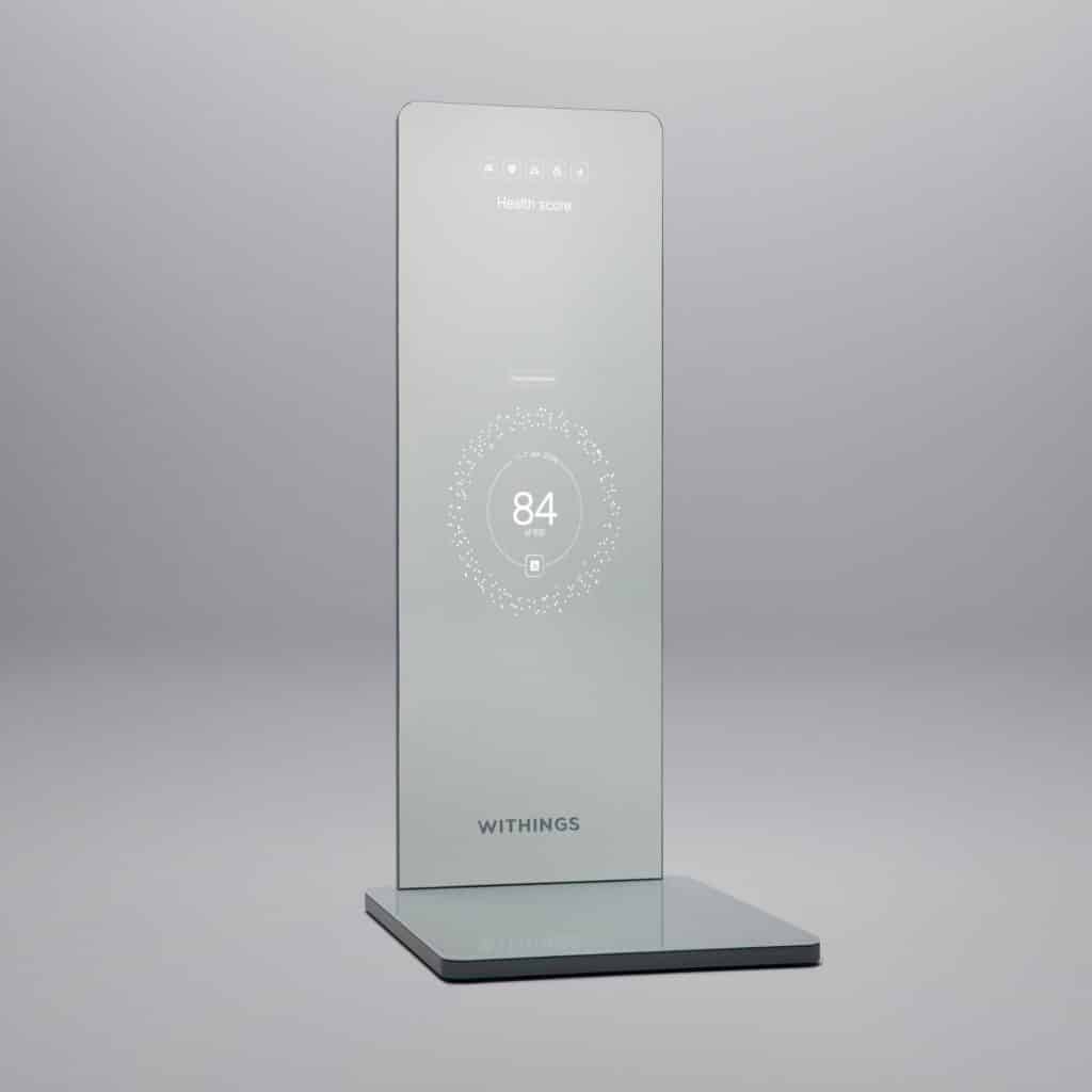 OMNIA performing a daily full body health scan with integrated sensors