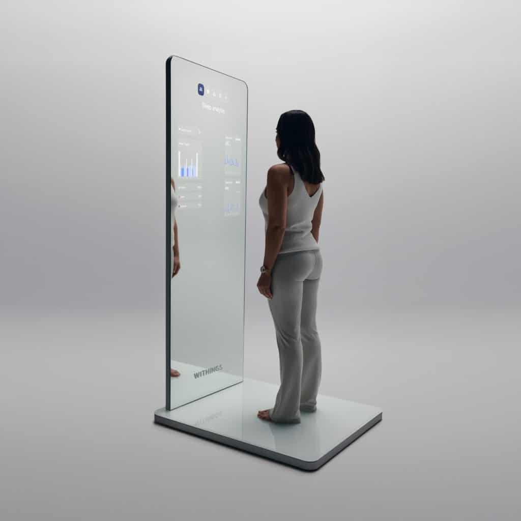 User interacting with OMNIA’s intuitive health monitoring system
