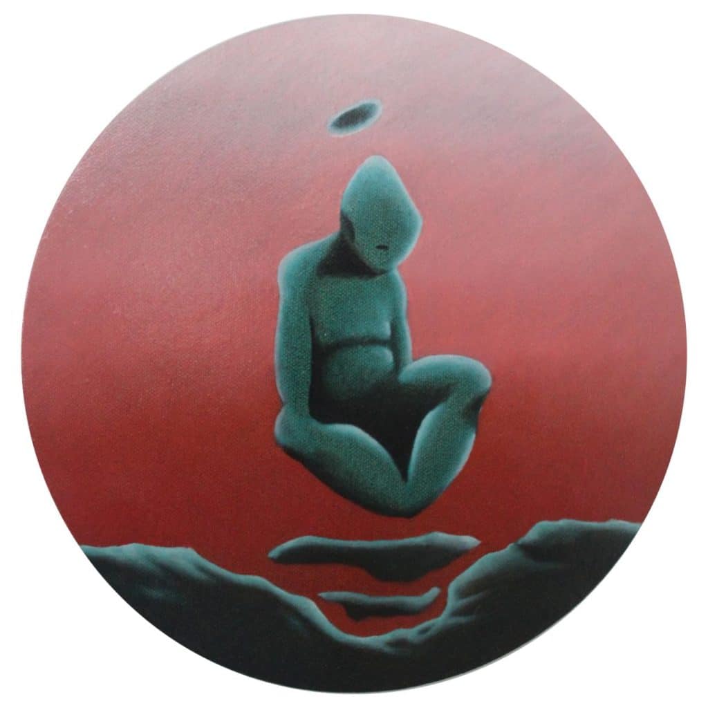 Fabien Bouguennec paints faceless figures in metaphysical landscapes -