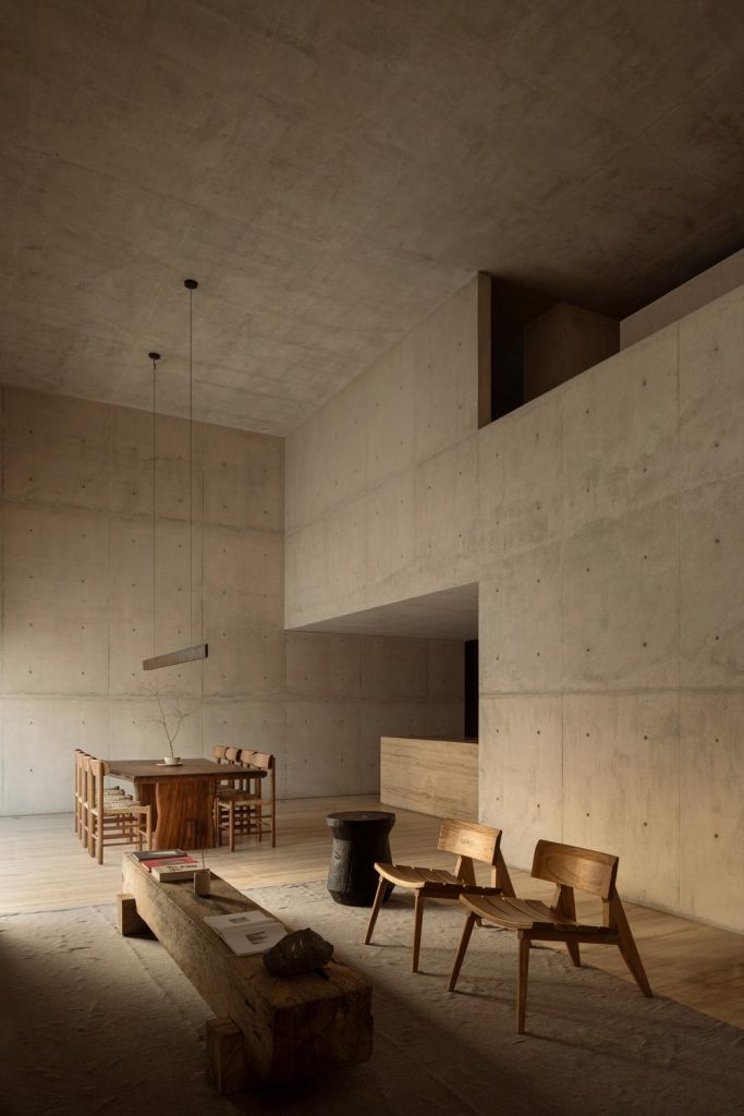 Double height social space filled with natural light and air