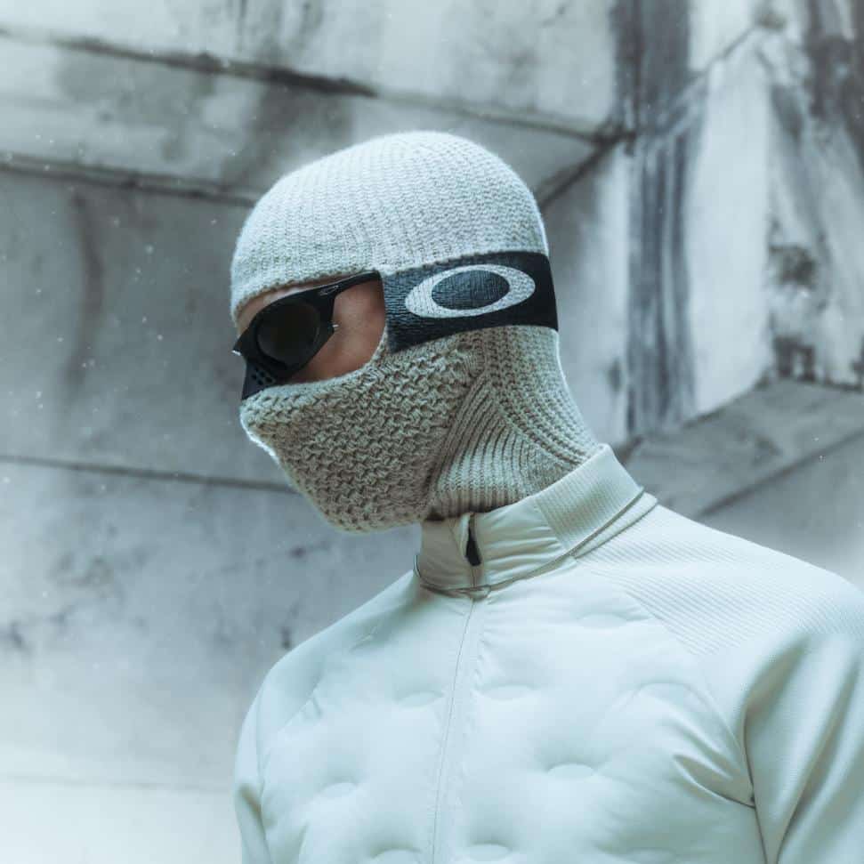 Latitude Pro ZW Knit Balaclava styled with layered outerwear under soft natural light