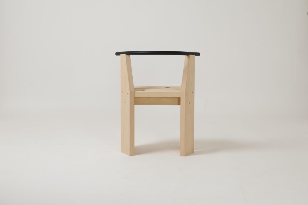 Industrial Facility creates the Hiroi Chair using Noto Hiba wood -