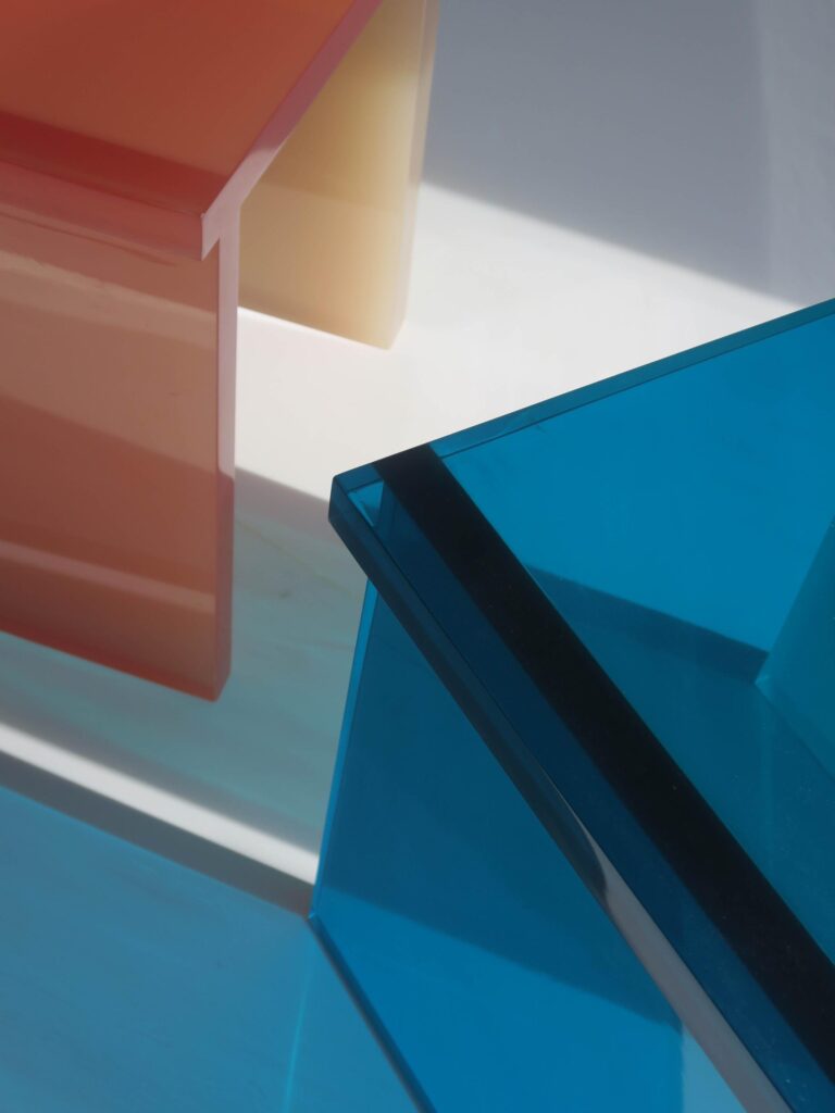 Birgitte Due Madsen furniture design through resin color and form -