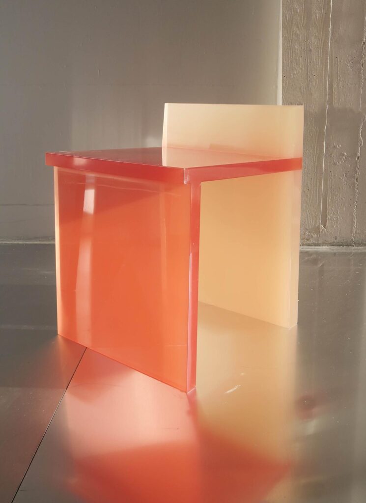 Birgitte Due Madsen furniture design through resin color and form -