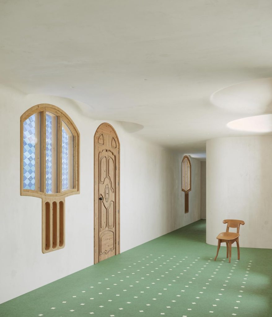 View of the restored second-floor gallery space prepared for contemporary exhibitions