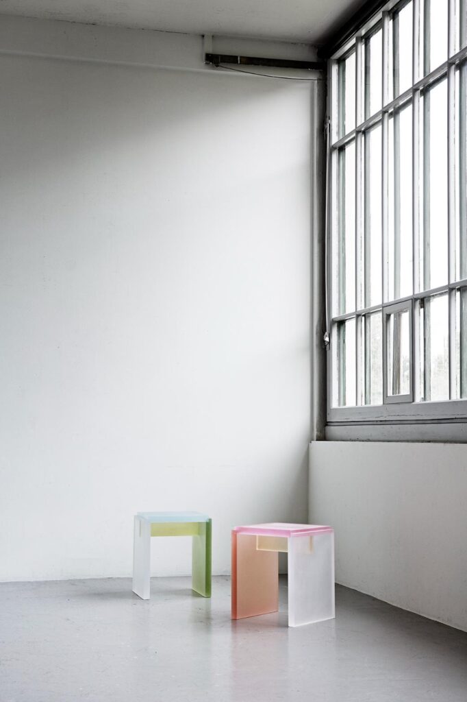 Birgitte Due Madsen furniture design through resin color and form