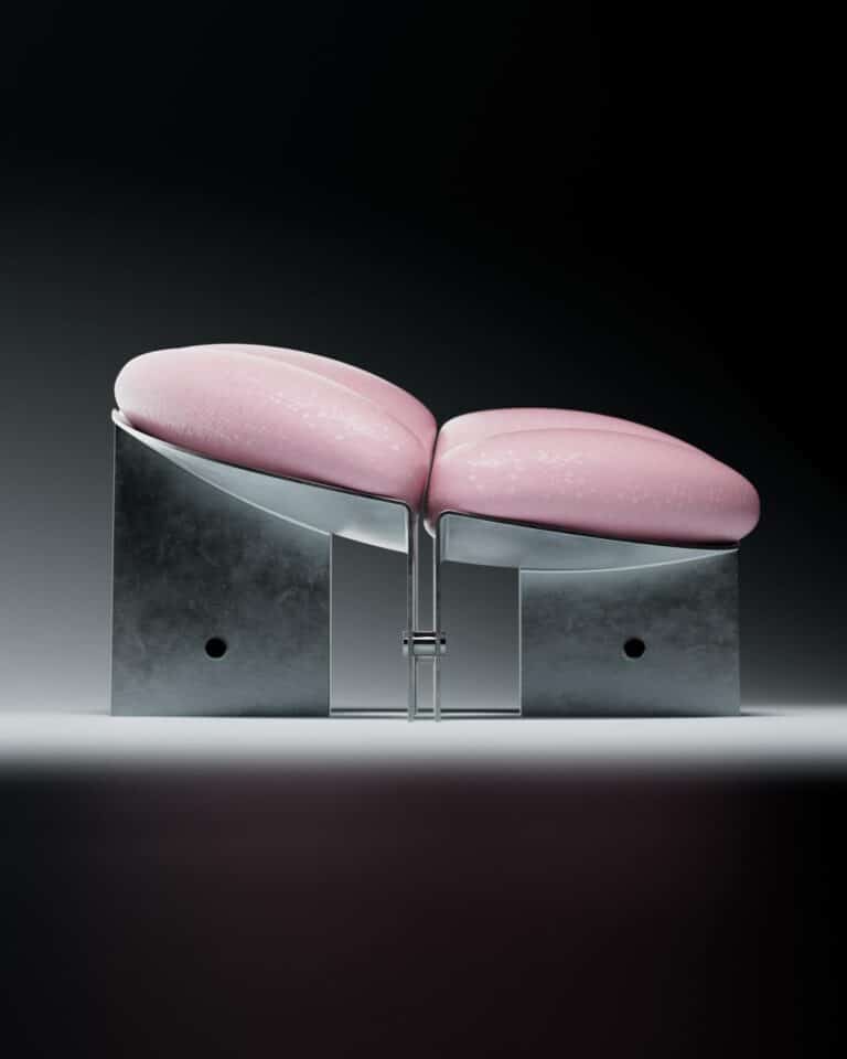 Vincent Laine and Olav Stubberud craft circular pastel pink piece