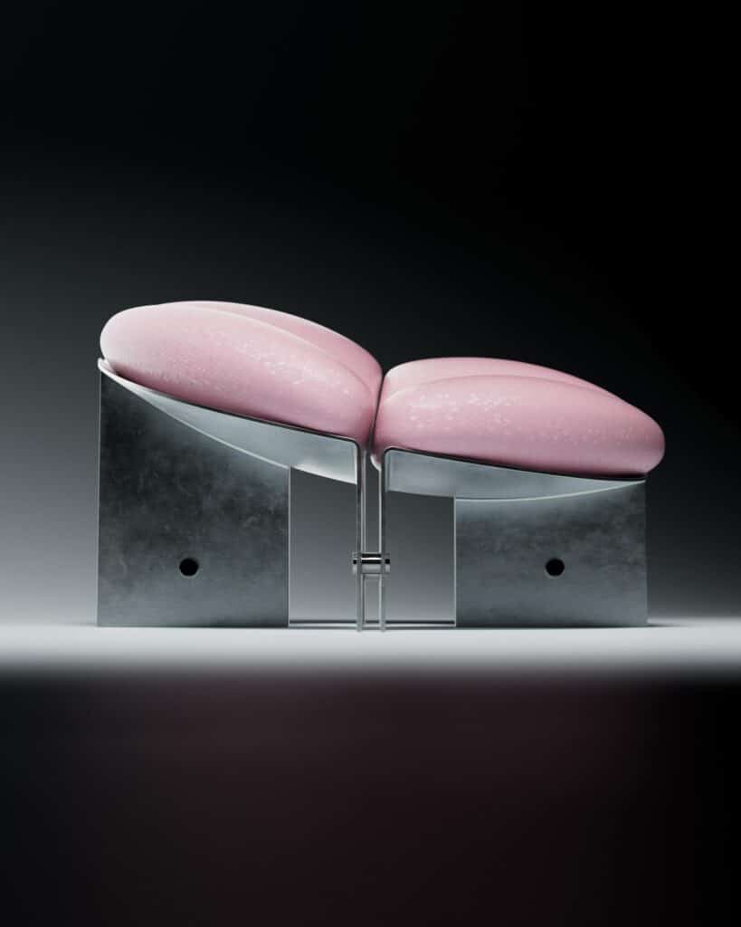 Vincent Laine and Olav Stubberud craft circular pastel pink piece