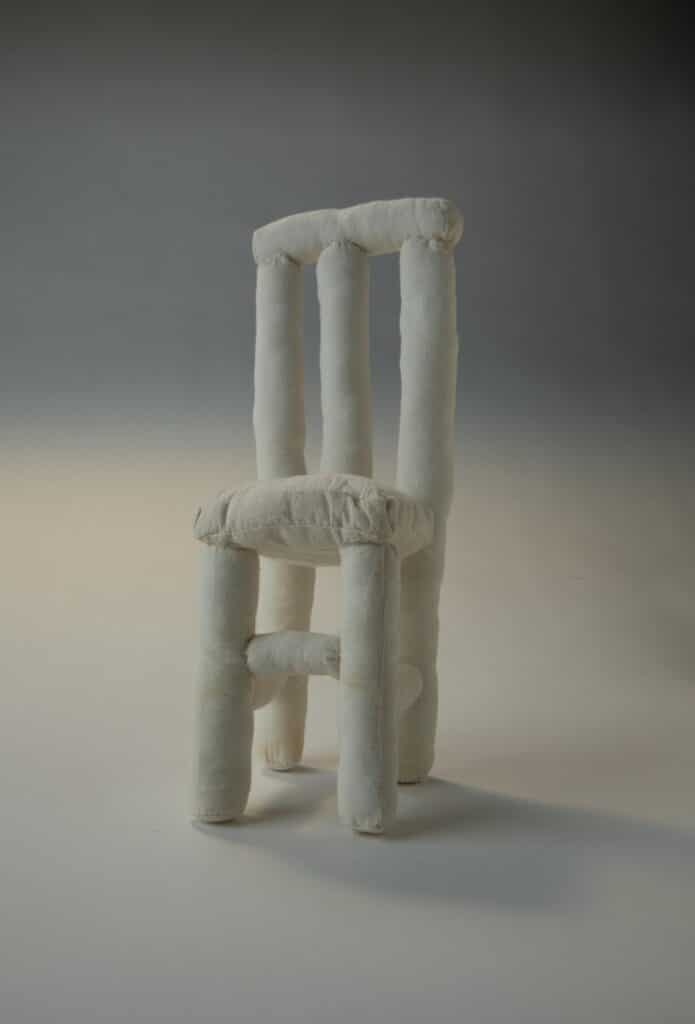 Single chair positioned to emphasize its distinct character