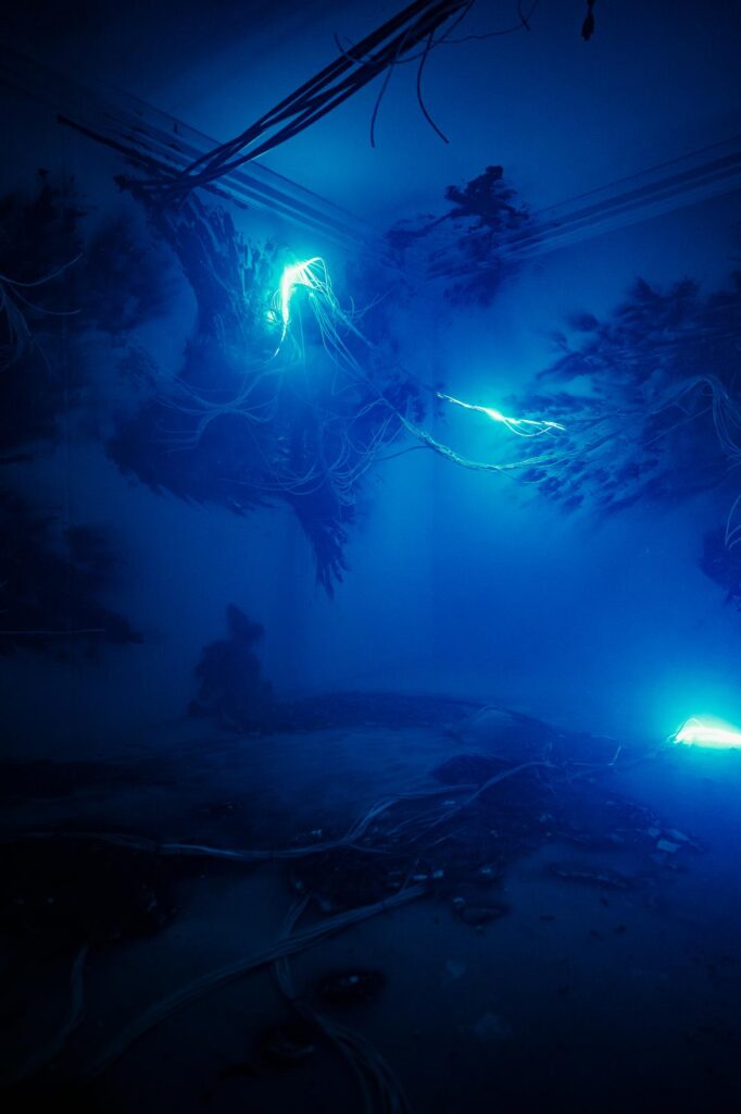 Close view of Tentacles showing layered material textures