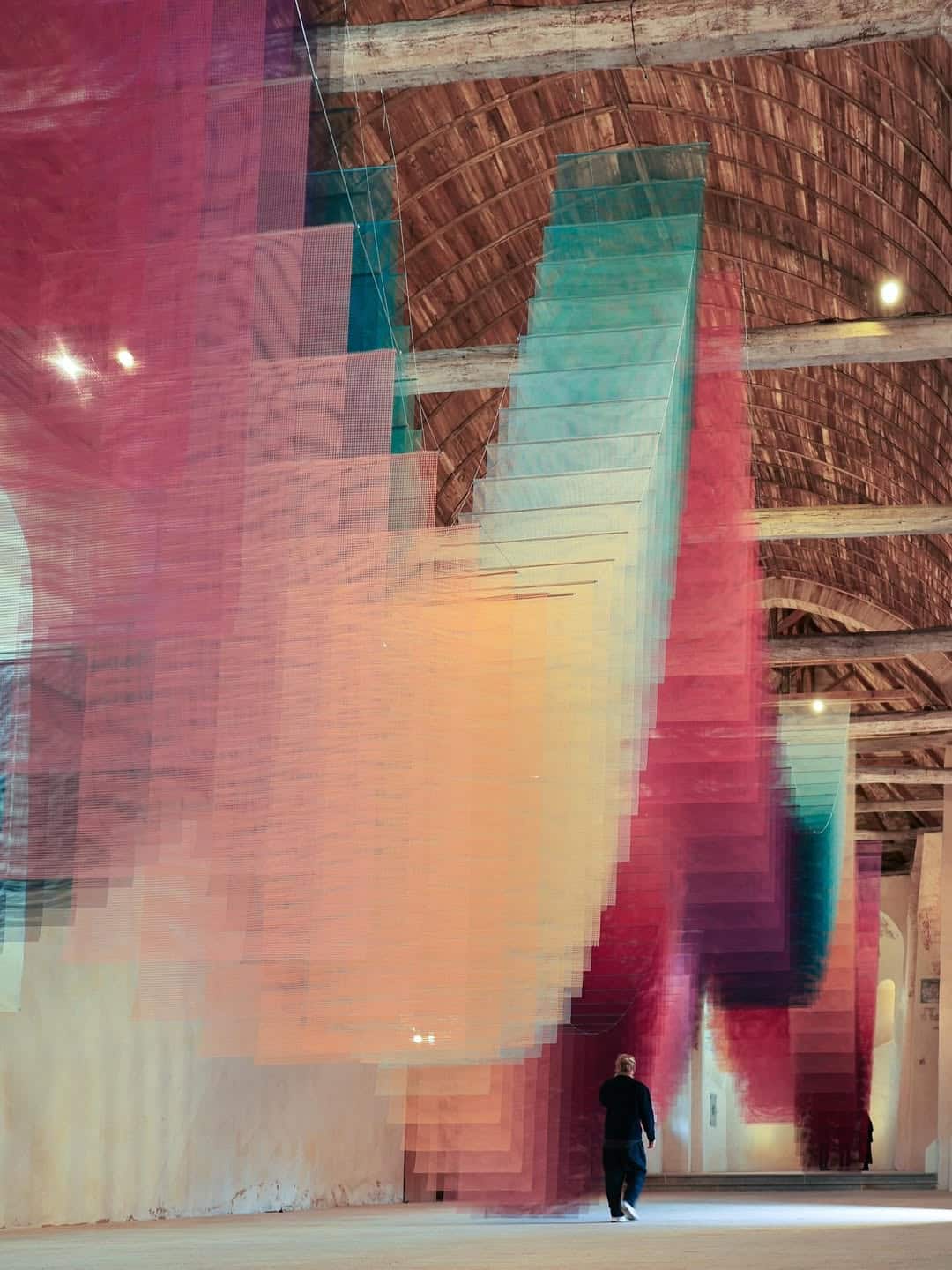 Echoverse by Tomislav Topić Echoverse transforms the chapel into a luminous chromatic environment