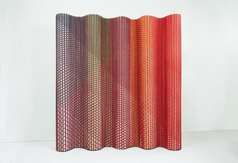 Plissade textile room divider by Luis Marie for acoustic modular interiors Plissade textile room divider by Luis Marie for