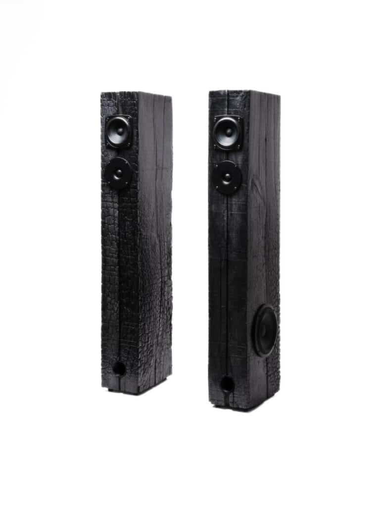 Studio Ambre turns charred oak into handcrafted acoustic object