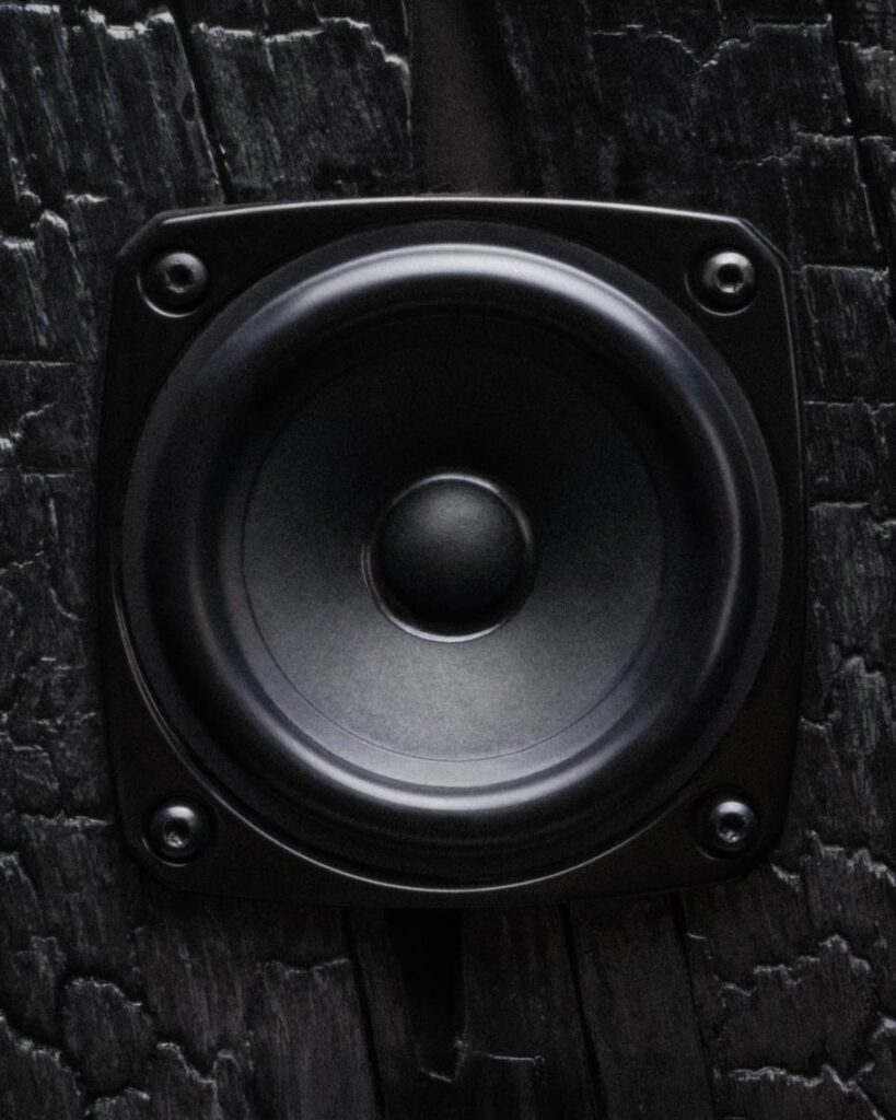Studio Ambre turns charred oak into handcrafted acoustic object -